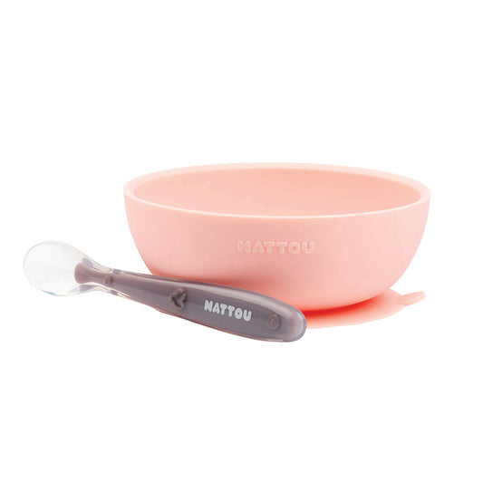 Nattou Dinnerware Set of 2 pieces: bowl and spoon (Available in 2 colors)