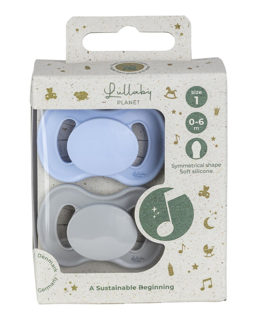 Lullaby Planet Set of 2 Symmetrical Silicone Pacifiers