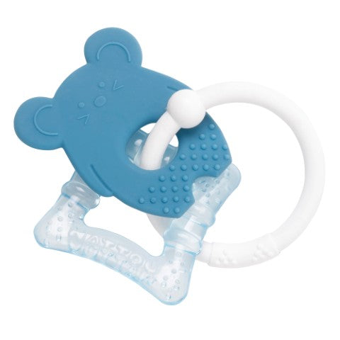 Nattou Silicon Teething ring with cooling element (Available in 3 colors)