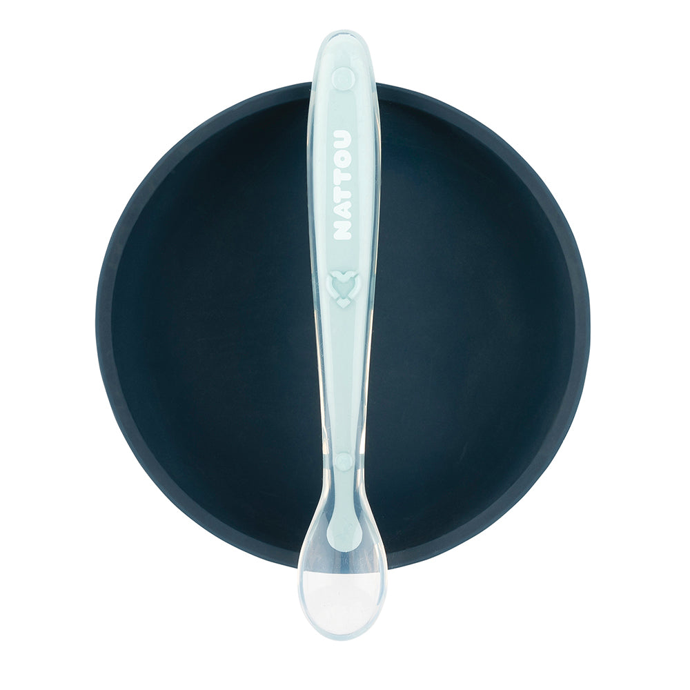 Nattou Dinnerware Set of 2 pieces: bowl and spoon (Available in 2 colors)