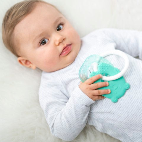 Nattou Silicon Teething ring with cooling element (Available in 3 colors)