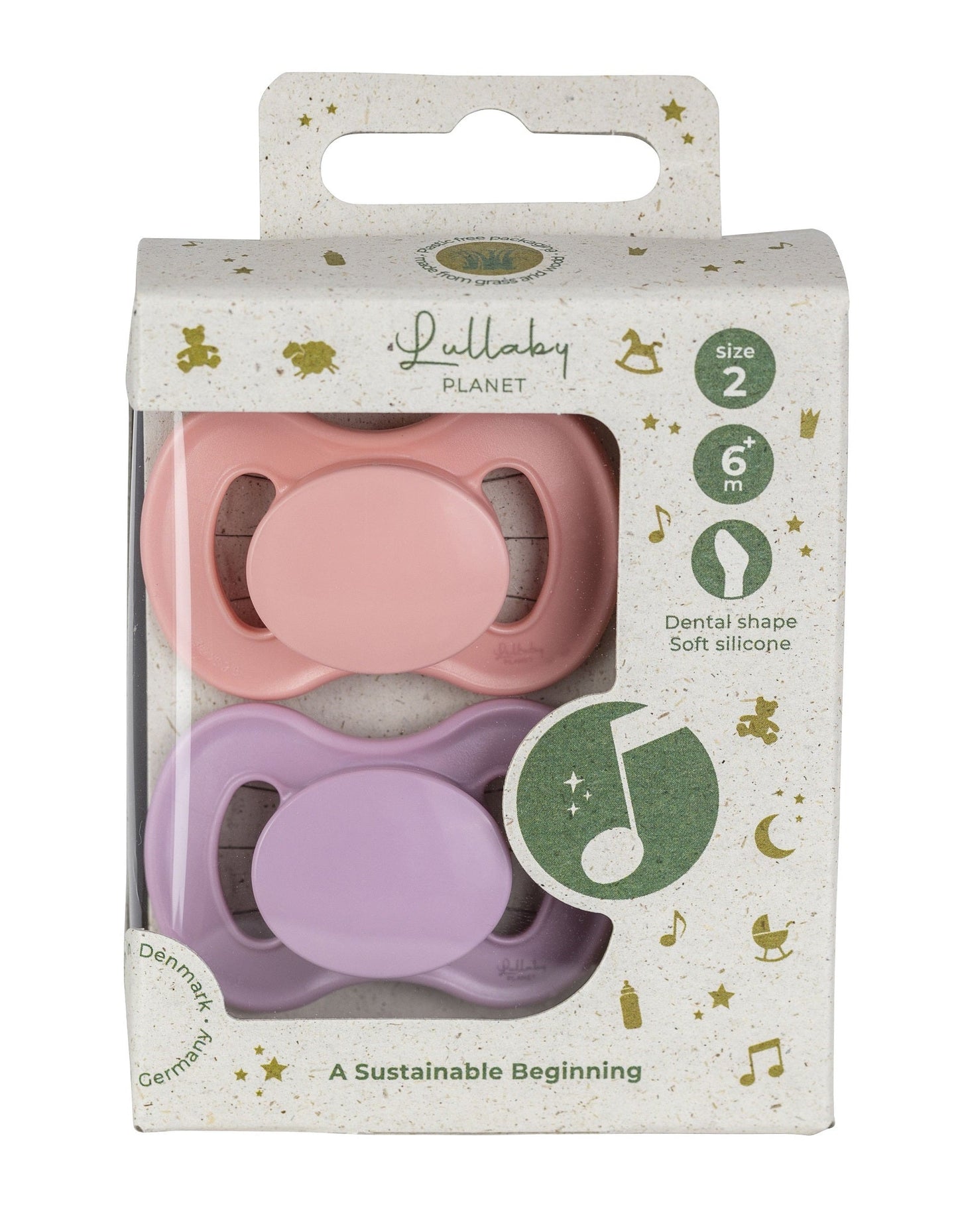 Lullaby Planet Set of 2 Dental Silicone Pacifiers