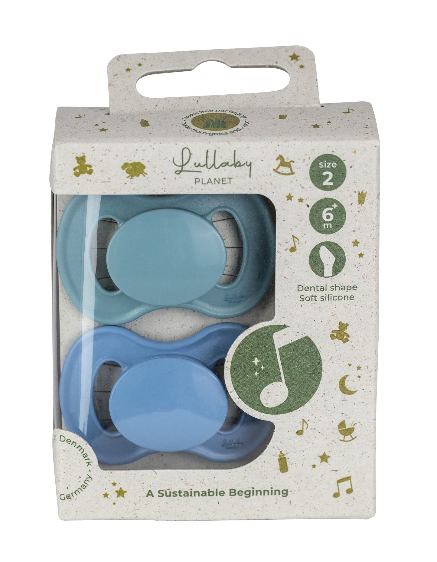 Lullaby Planet Set of 2 Dental Silicone Pacifiers