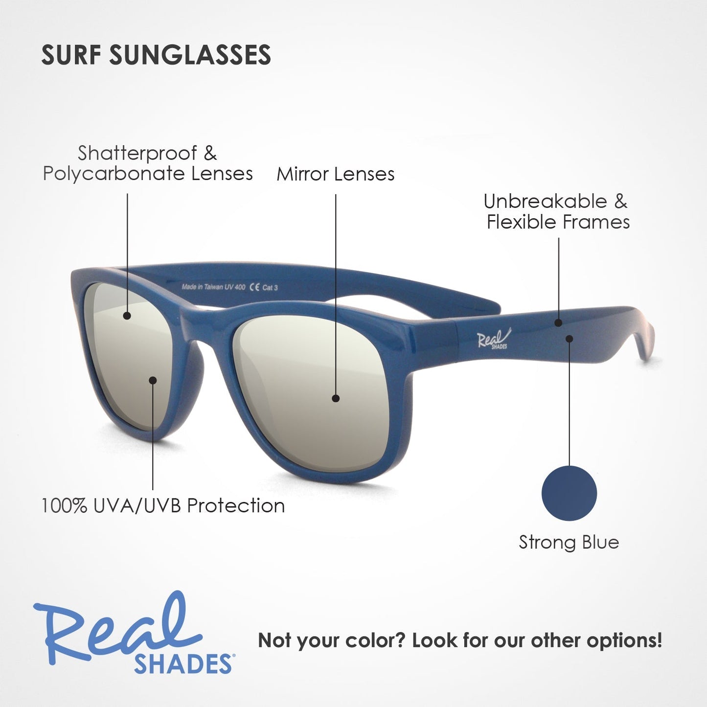 Real Shades Surf sunglasses - Strong Blue